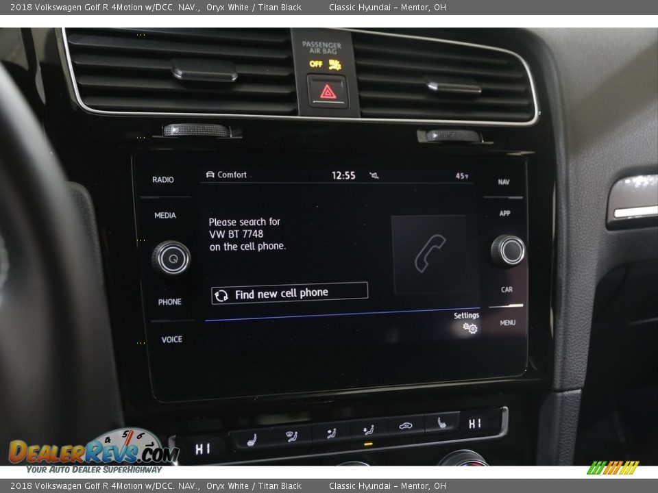 2018 Volkswagen Golf R 4Motion w/DCC. NAV. Oryx White / Titan Black Photo #11