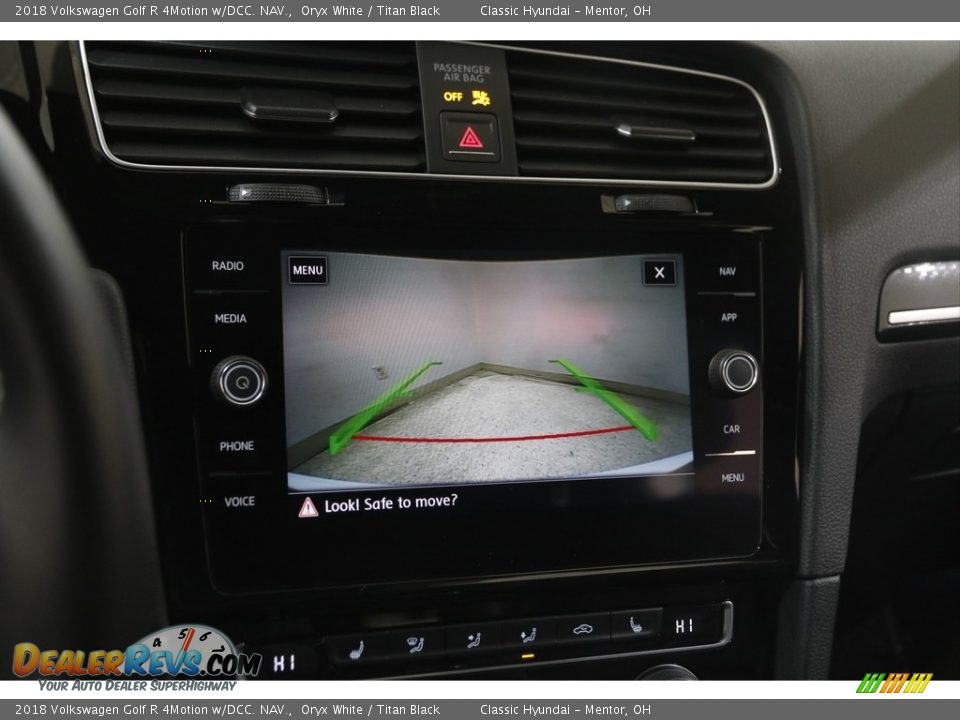 2018 Volkswagen Golf R 4Motion w/DCC. NAV. Oryx White / Titan Black Photo #13