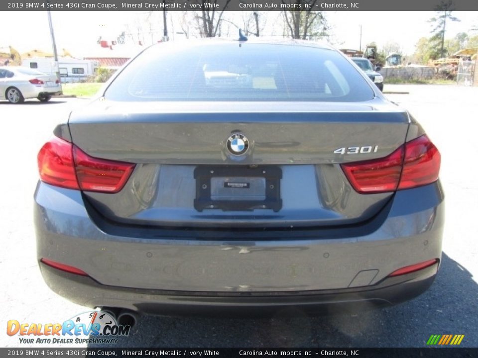 2019 BMW 4 Series 430i Gran Coupe Mineral Grey Metallic / Ivory White Photo #9