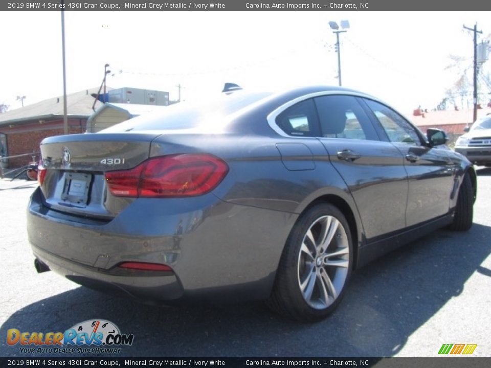 2019 BMW 4 Series 430i Gran Coupe Mineral Grey Metallic / Ivory White Photo #10