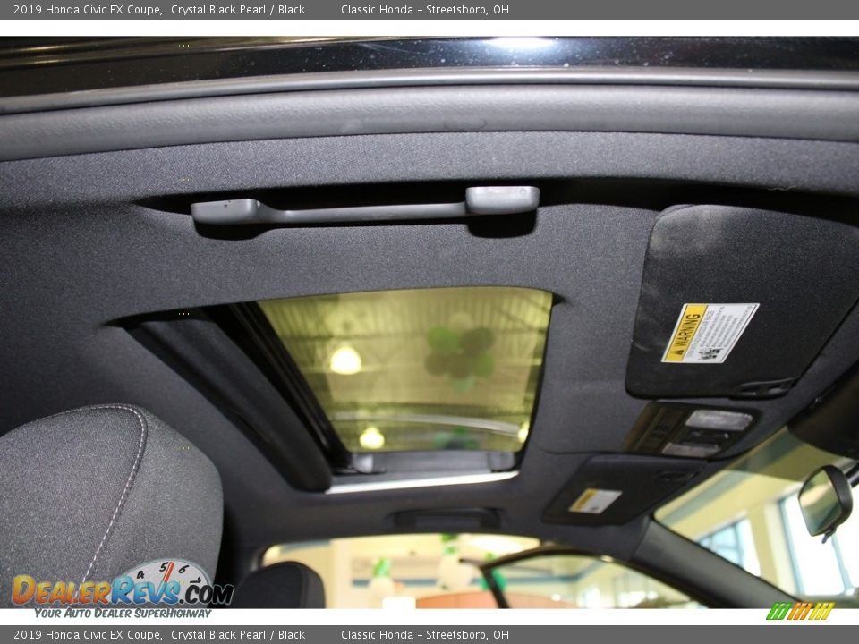 2019 Honda Civic EX Coupe Crystal Black Pearl / Black Photo #17