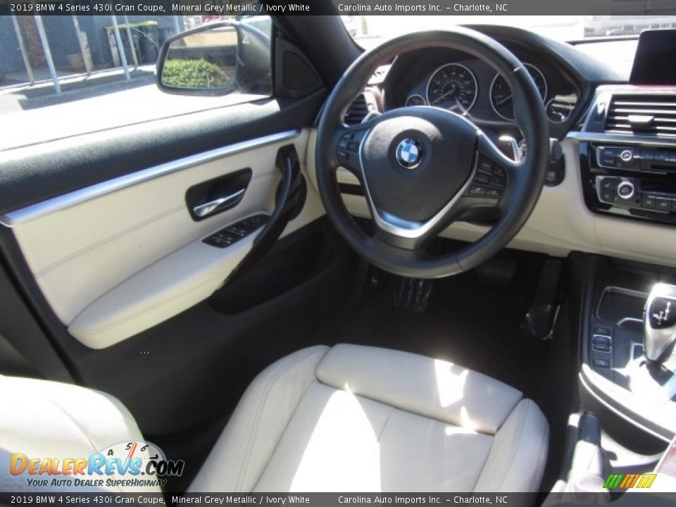 2019 BMW 4 Series 430i Gran Coupe Mineral Grey Metallic / Ivory White Photo #12