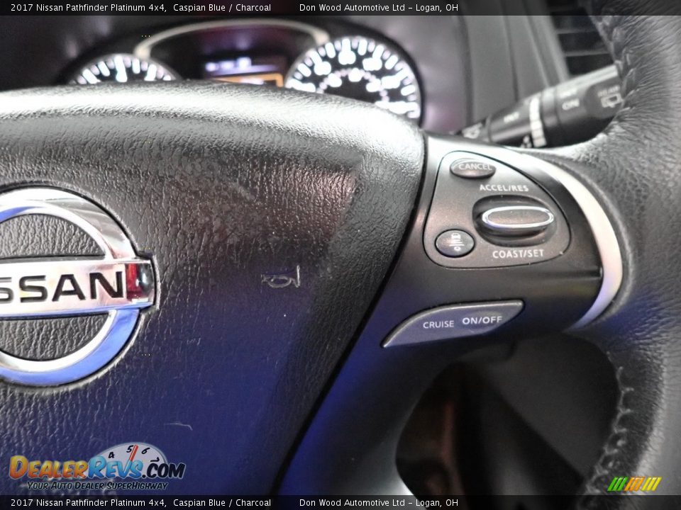 2017 Nissan Pathfinder Platinum 4x4 Caspian Blue / Charcoal Photo #22