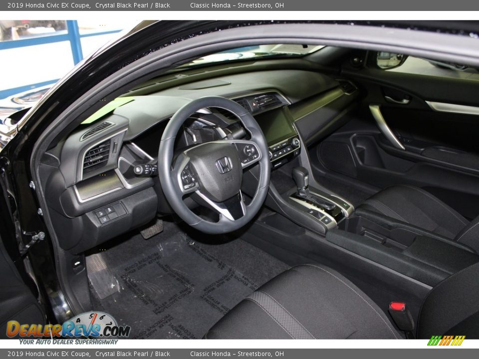 2019 Honda Civic EX Coupe Crystal Black Pearl / Black Photo #22
