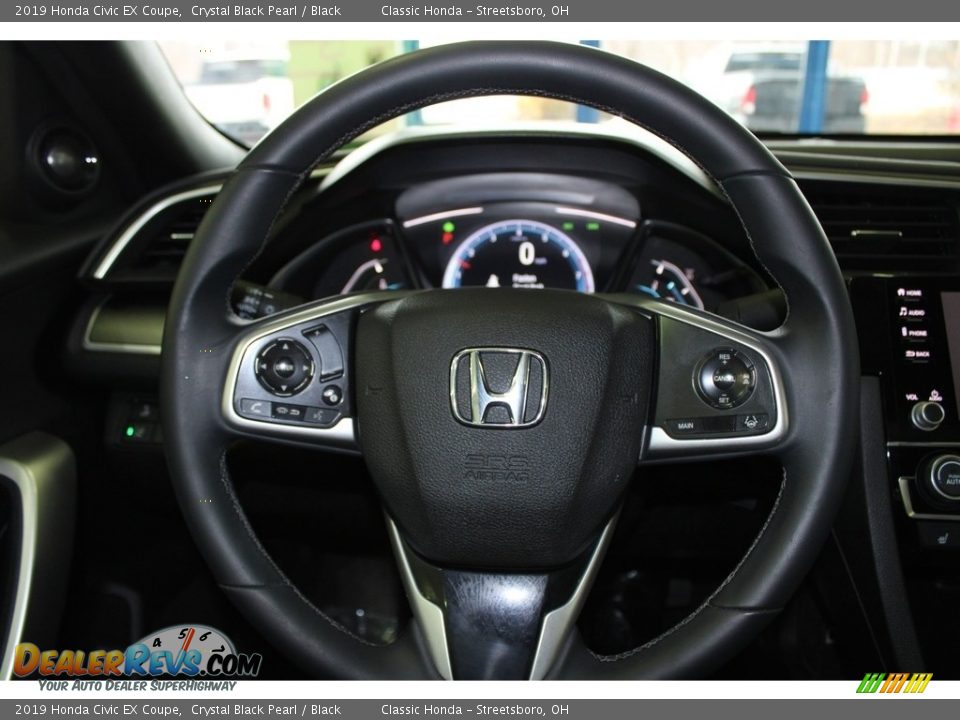 2019 Honda Civic EX Coupe Crystal Black Pearl / Black Photo #26