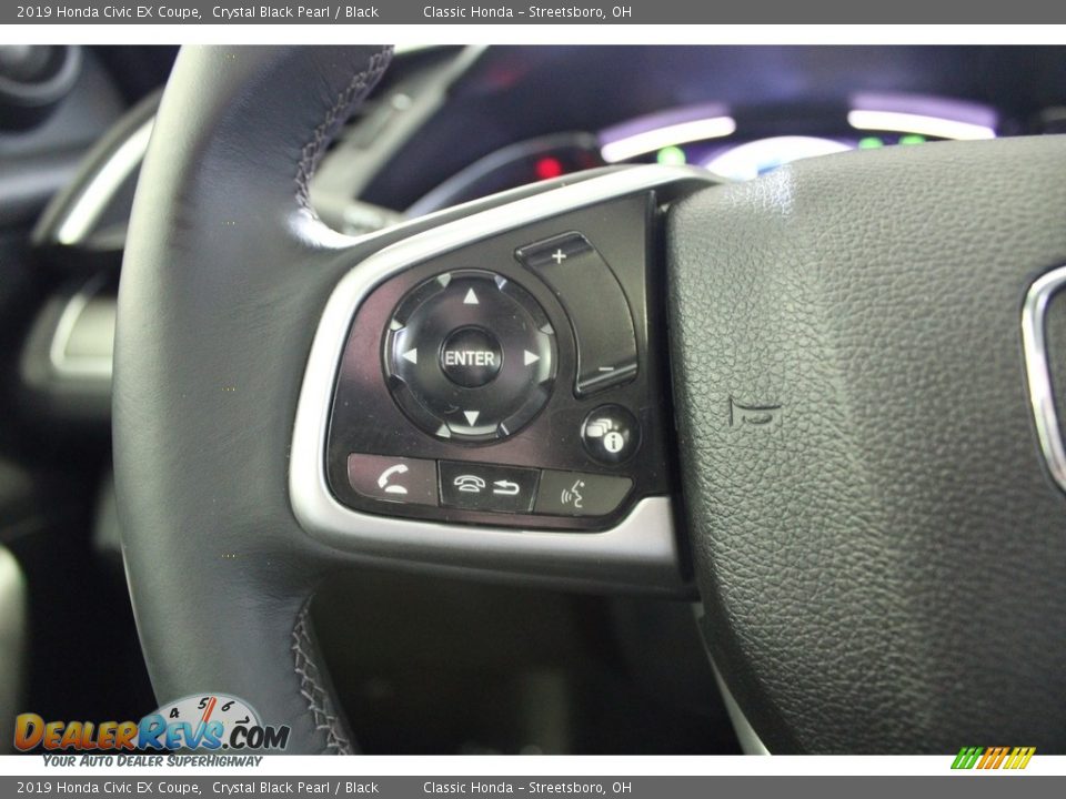 2019 Honda Civic EX Coupe Crystal Black Pearl / Black Photo #27