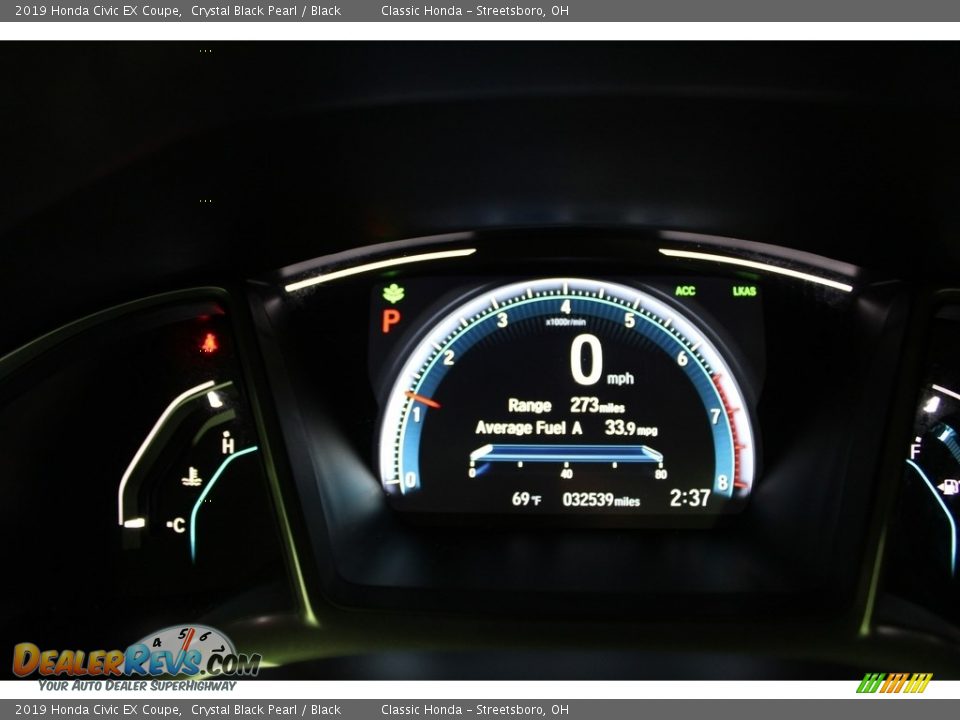 2019 Honda Civic EX Coupe Crystal Black Pearl / Black Photo #29