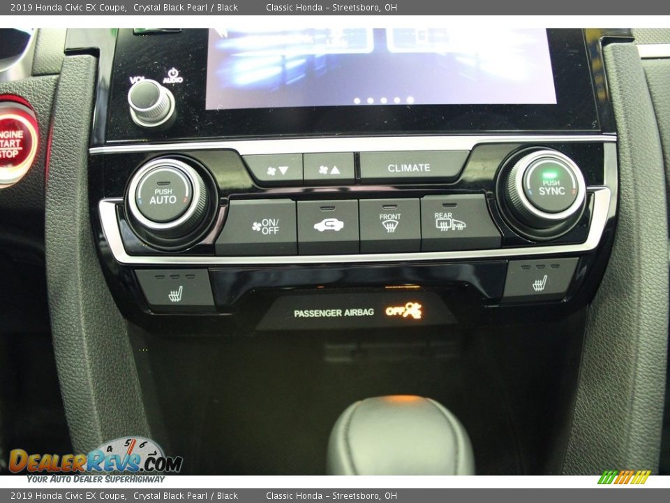 2019 Honda Civic EX Coupe Crystal Black Pearl / Black Photo #31