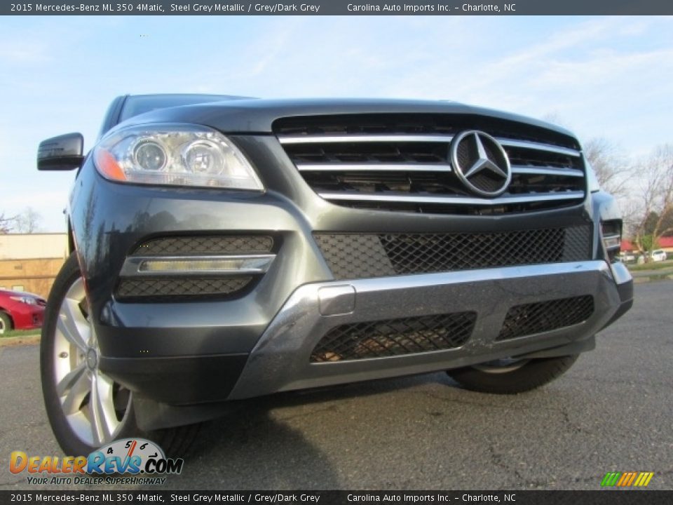 2015 Mercedes-Benz ML 350 4Matic Steel Grey Metallic / Grey/Dark Grey Photo #2