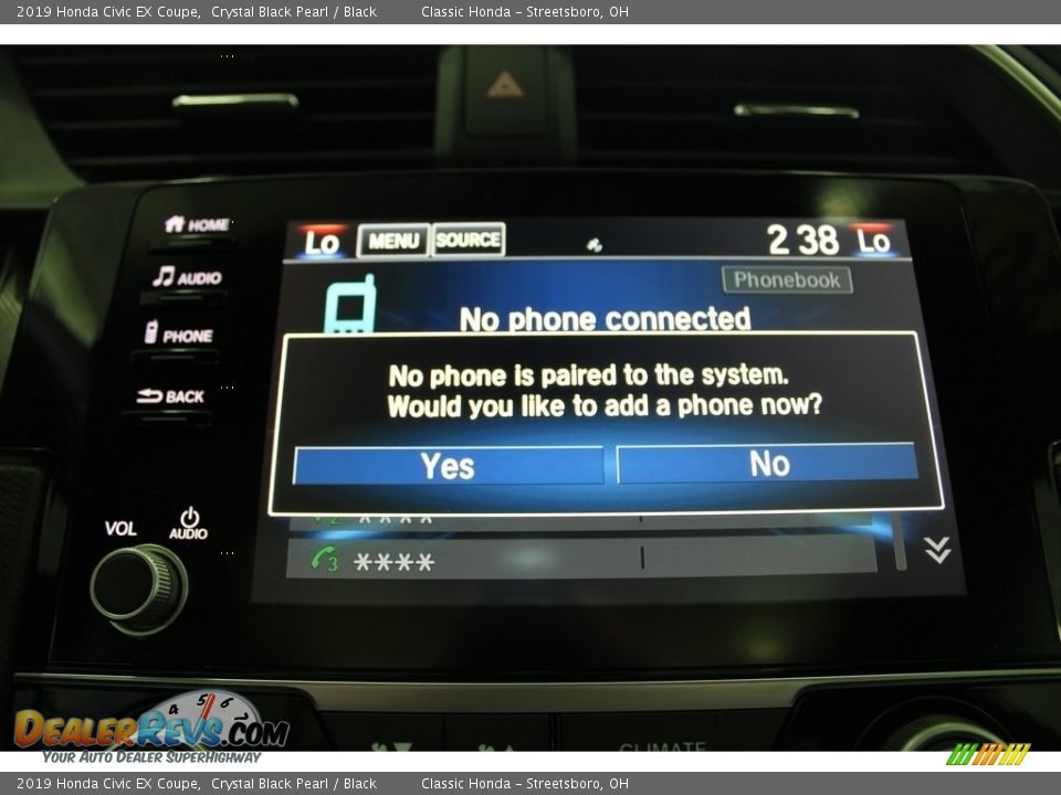 2019 Honda Civic EX Coupe Crystal Black Pearl / Black Photo #34