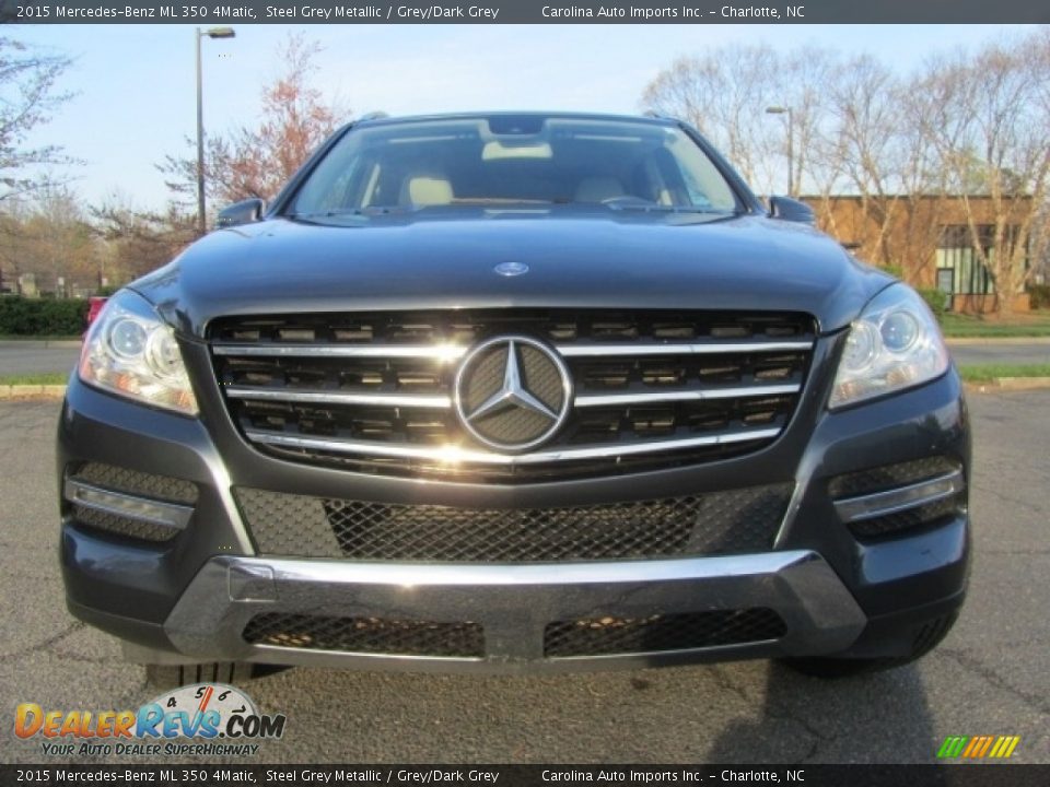 2015 Mercedes-Benz ML 350 4Matic Steel Grey Metallic / Grey/Dark Grey Photo #5