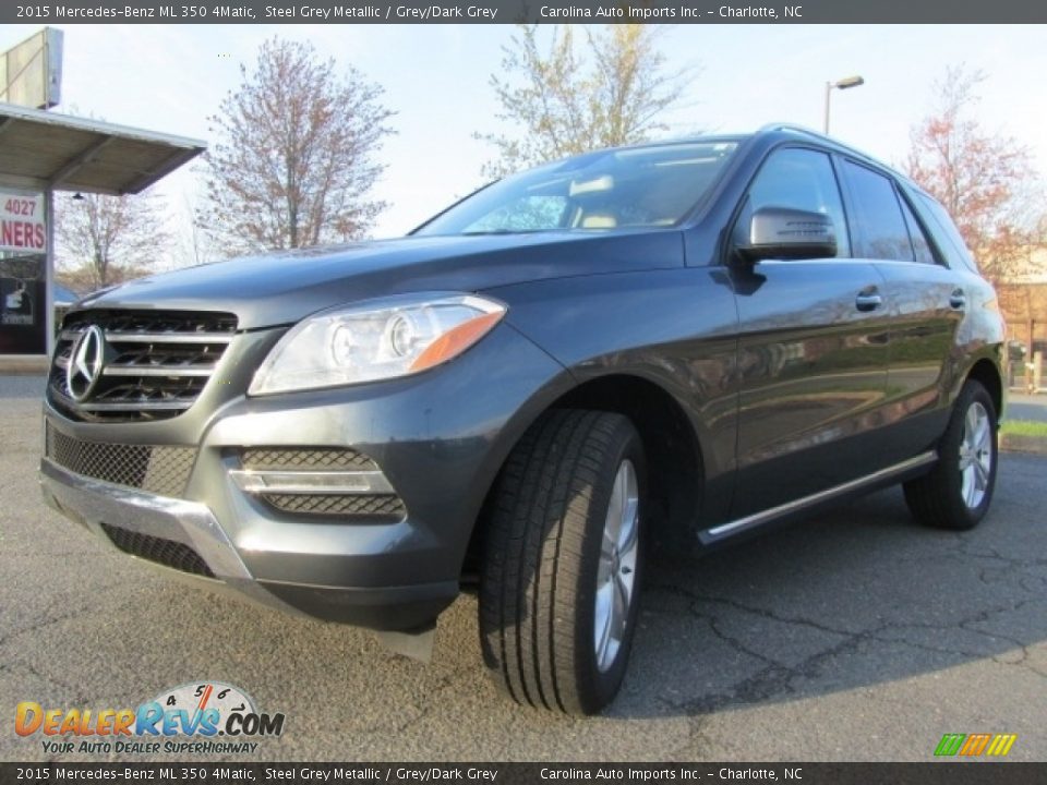 2015 Mercedes-Benz ML 350 4Matic Steel Grey Metallic / Grey/Dark Grey Photo #6