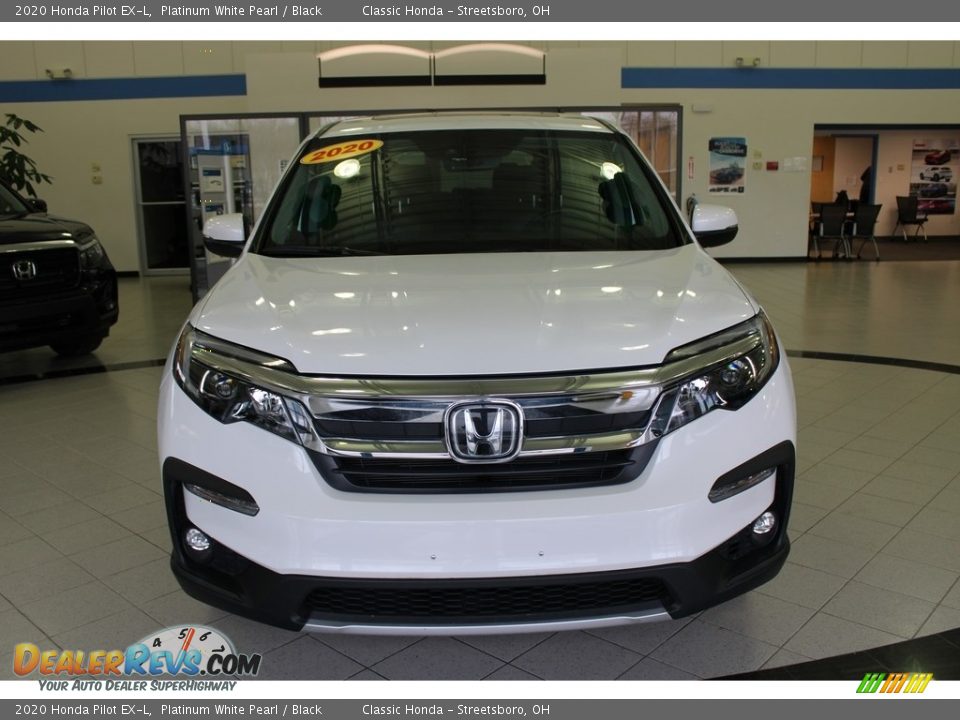 2020 Honda Pilot EX-L Platinum White Pearl / Black Photo #2