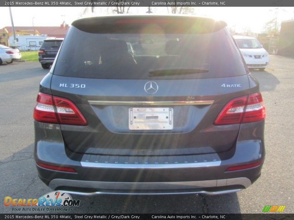 2015 Mercedes-Benz ML 350 4Matic Steel Grey Metallic / Grey/Dark Grey Photo #9