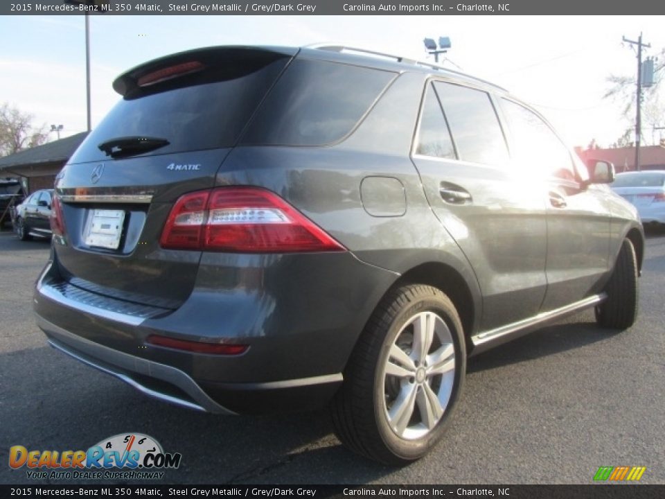 2015 Mercedes-Benz ML 350 4Matic Steel Grey Metallic / Grey/Dark Grey Photo #10