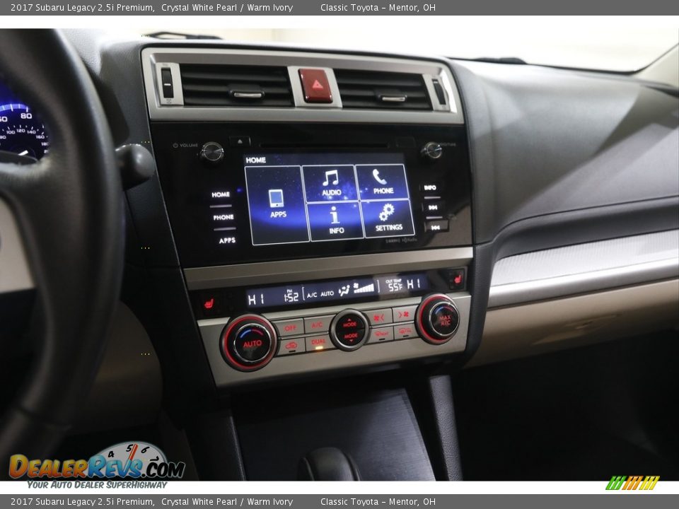 2017 Subaru Legacy 2.5i Premium Crystal White Pearl / Warm Ivory Photo #9