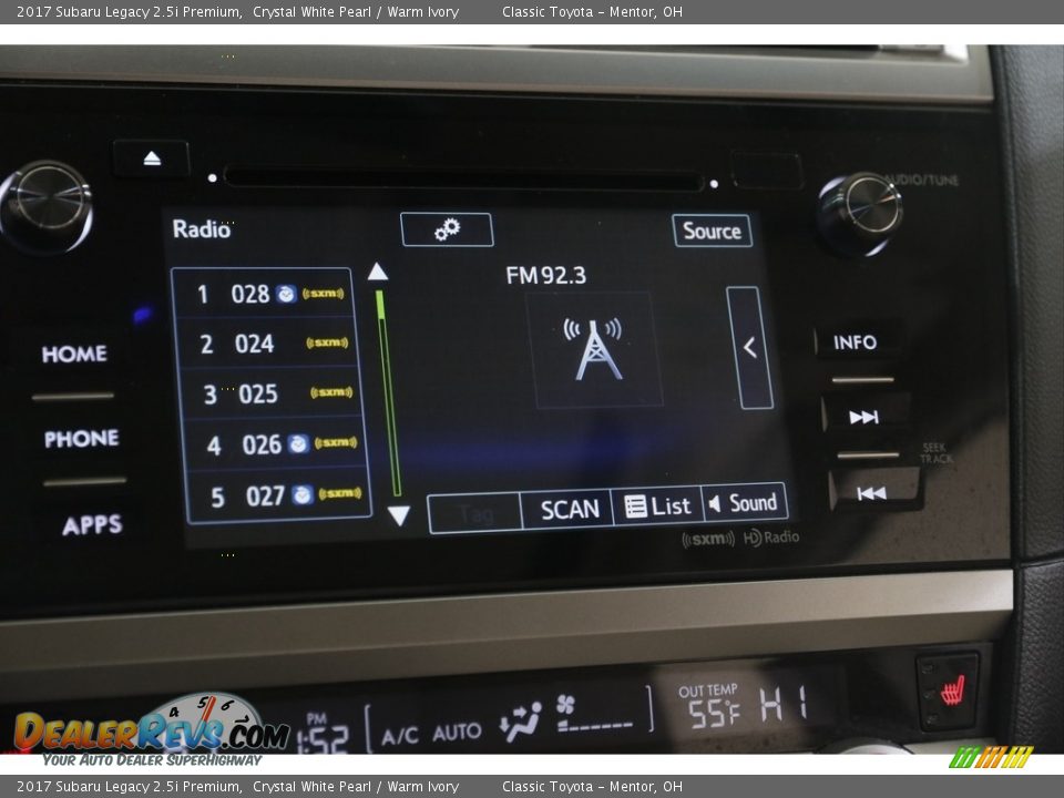 2017 Subaru Legacy 2.5i Premium Crystal White Pearl / Warm Ivory Photo #10