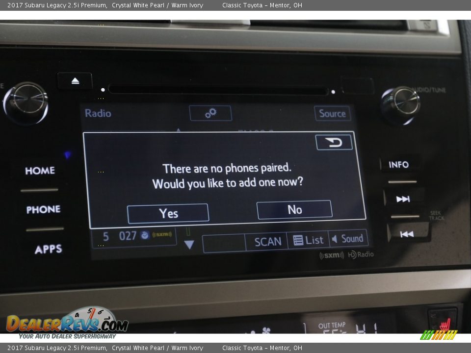 2017 Subaru Legacy 2.5i Premium Crystal White Pearl / Warm Ivory Photo #11