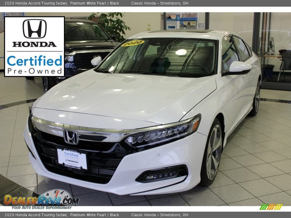 2020 Honda Accord Touring Sedan Platinum White Pearl / Black Photo #1