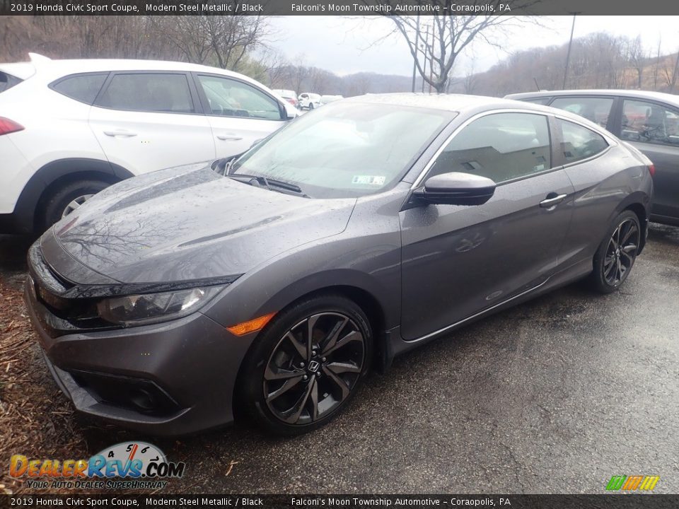 2019 Honda Civic Sport Coupe Modern Steel Metallic / Black Photo #1