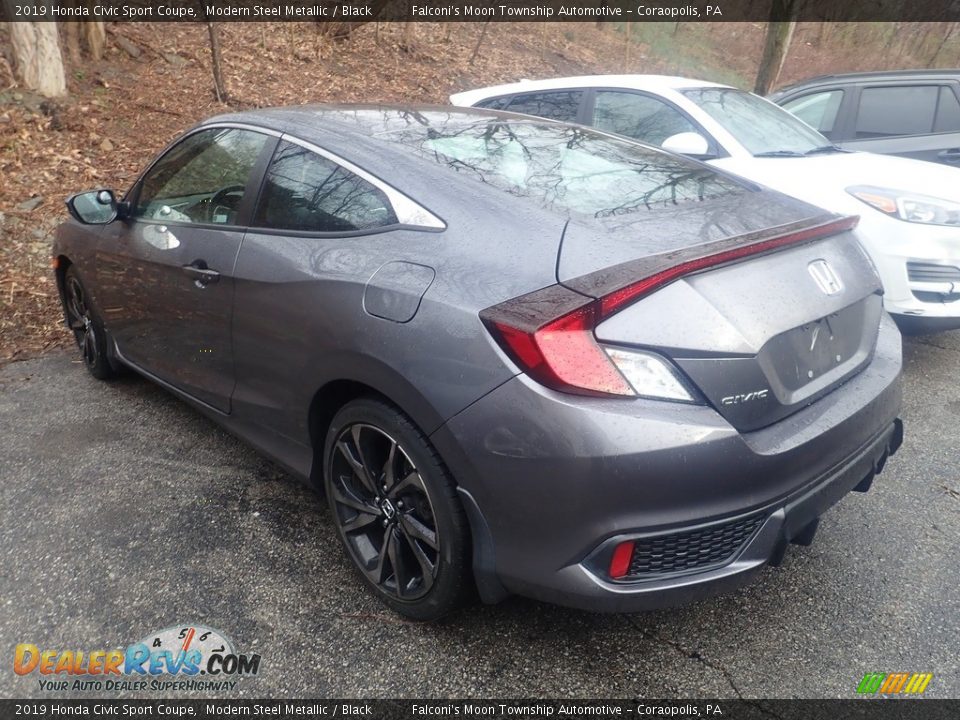 2019 Honda Civic Sport Coupe Modern Steel Metallic / Black Photo #2