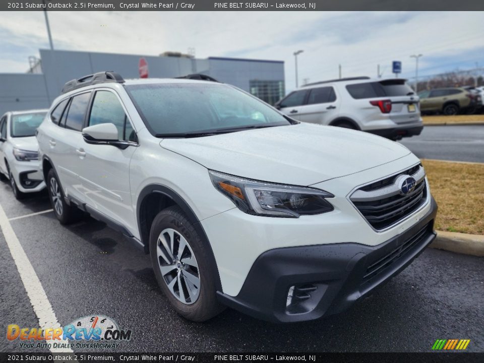 2021 Subaru Outback 2.5i Premium Crystal White Pearl / Gray Photo #3