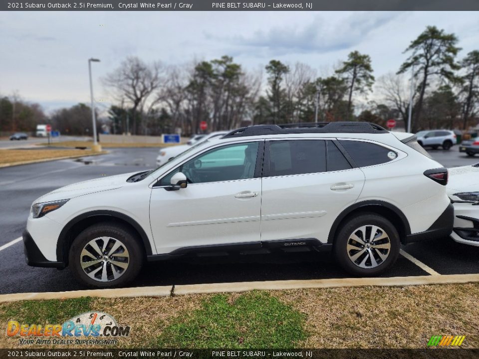 2021 Subaru Outback 2.5i Premium Crystal White Pearl / Gray Photo #8