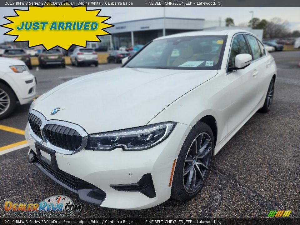 2019 BMW 3 Series 330i xDrive Sedan Alpine White / Canberra Beige Photo #1