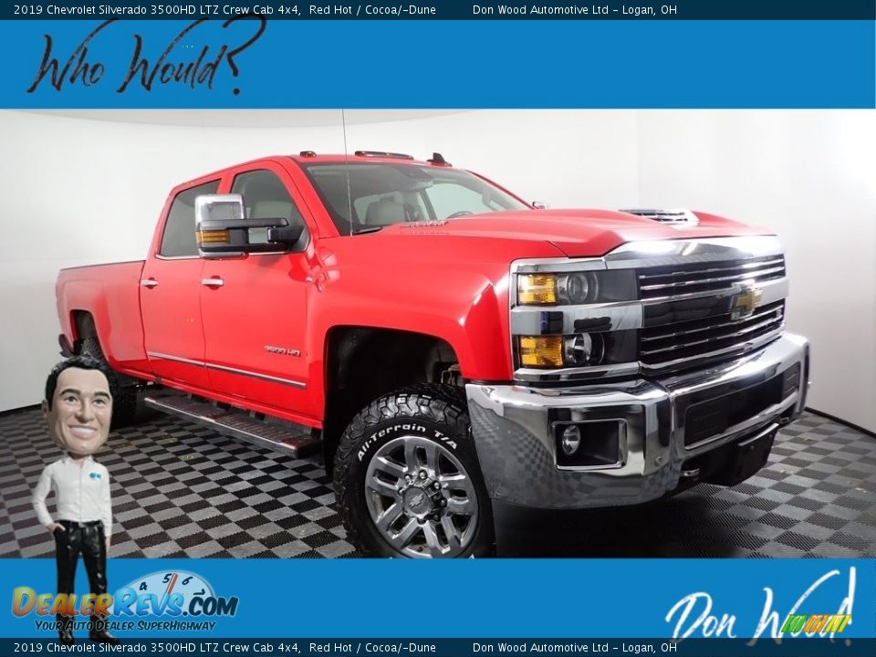 2019 Chevrolet Silverado 3500HD LTZ Crew Cab 4x4 Red Hot / Cocoa/­Dune Photo #1