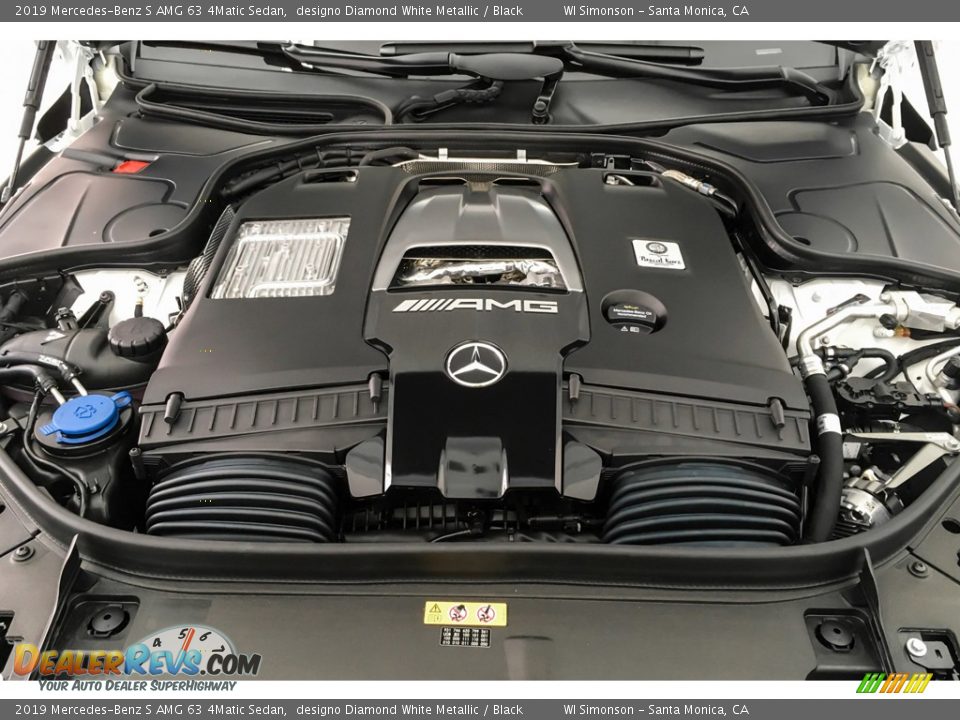 2019 Mercedes-Benz S AMG 63 4Matic Sedan designo Diamond White Metallic / Black Photo #9
