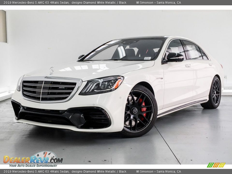 2019 Mercedes-Benz S AMG 63 4Matic Sedan designo Diamond White Metallic / Black Photo #12