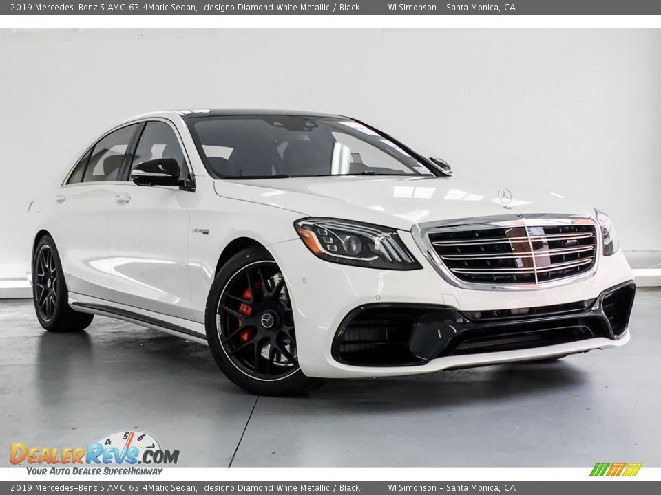 2019 Mercedes-Benz S AMG 63 4Matic Sedan designo Diamond White Metallic / Black Photo #14