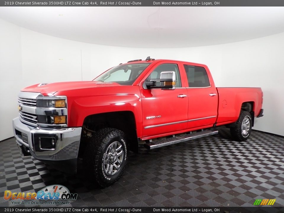 2019 Chevrolet Silverado 3500HD LTZ Crew Cab 4x4 Red Hot / Cocoa/­Dune Photo #8
