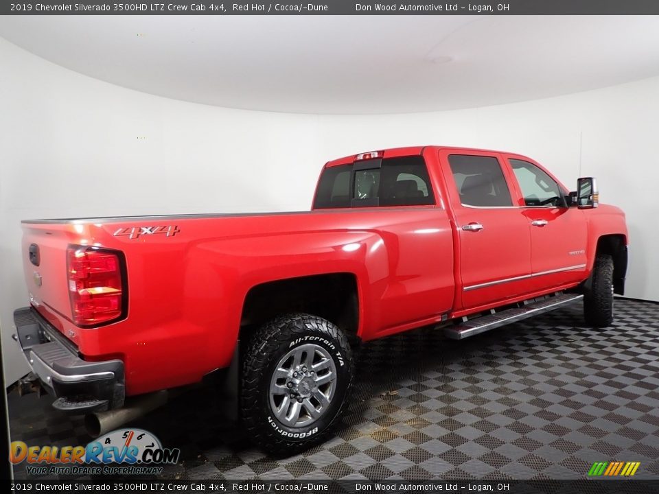 2019 Chevrolet Silverado 3500HD LTZ Crew Cab 4x4 Red Hot / Cocoa/­Dune Photo #12