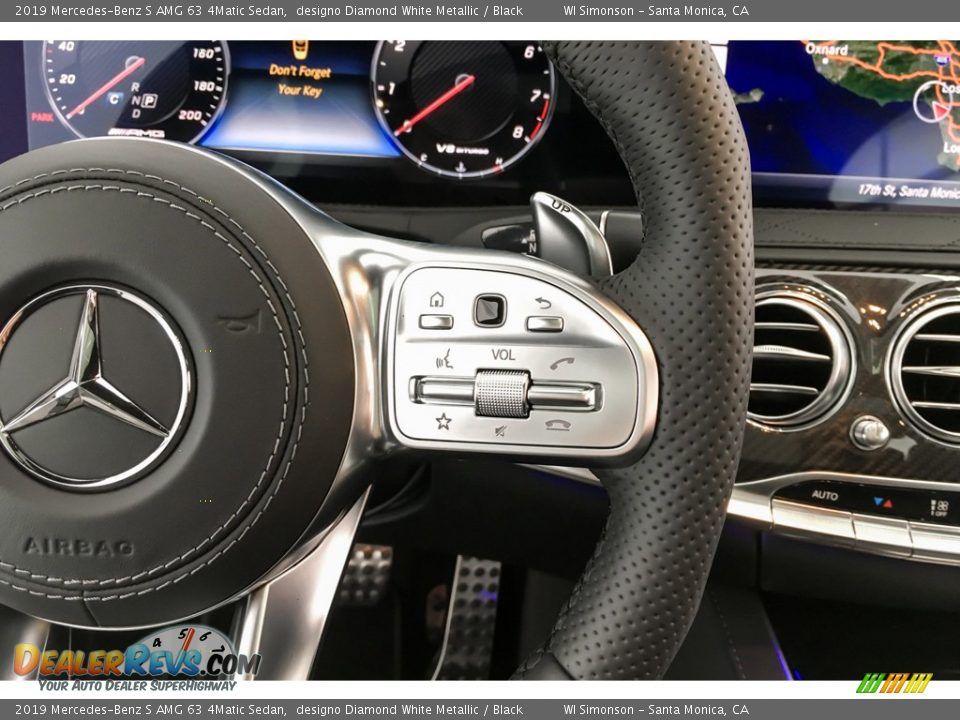 2019 Mercedes-Benz S AMG 63 4Matic Sedan designo Diamond White Metallic / Black Photo #20
