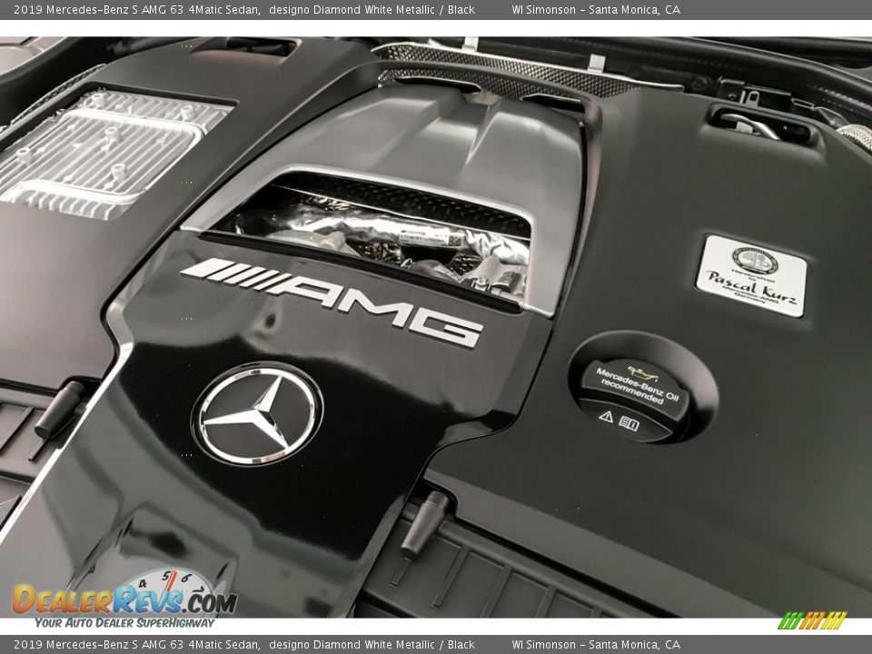 2019 Mercedes-Benz S AMG 63 4Matic Sedan designo Diamond White Metallic / Black Photo #32