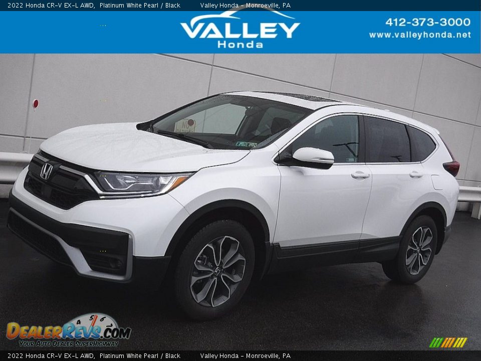 2022 Honda CR-V EX-L AWD Platinum White Pearl / Black Photo #1