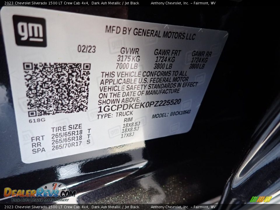 2023 Chevrolet Silverado 1500 LT Crew Cab 4x4 Dark Ash Metallic / Jet Black Photo #15