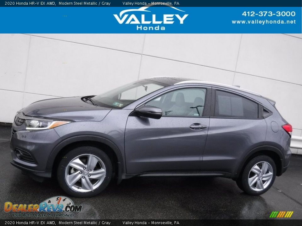 2020 Honda HR-V EX AWD Modern Steel Metallic / Gray Photo #2