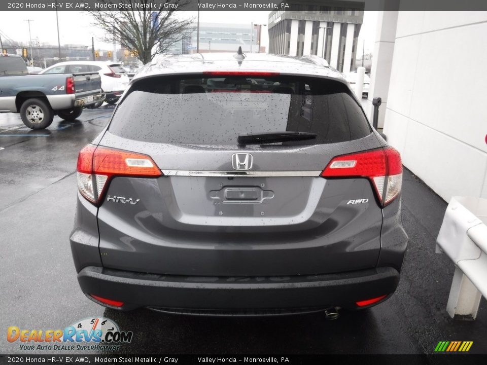 2020 Honda HR-V EX AWD Modern Steel Metallic / Gray Photo #9