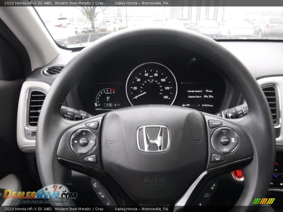 2020 Honda HR-V EX AWD Modern Steel Metallic / Gray Photo #24