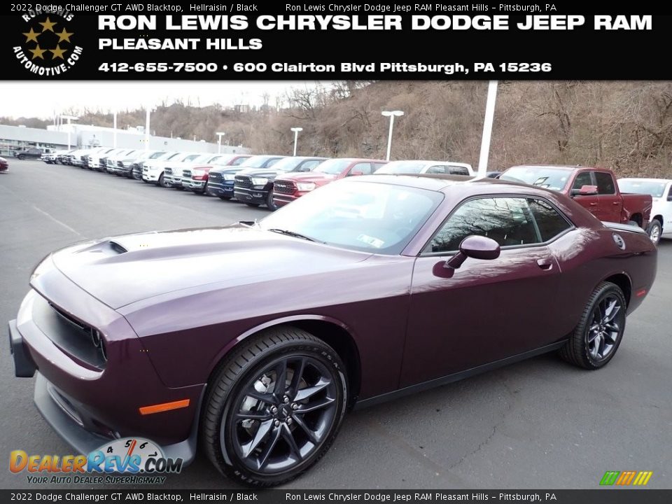 2022 Dodge Challenger GT AWD Blacktop Hellraisin / Black Photo #1