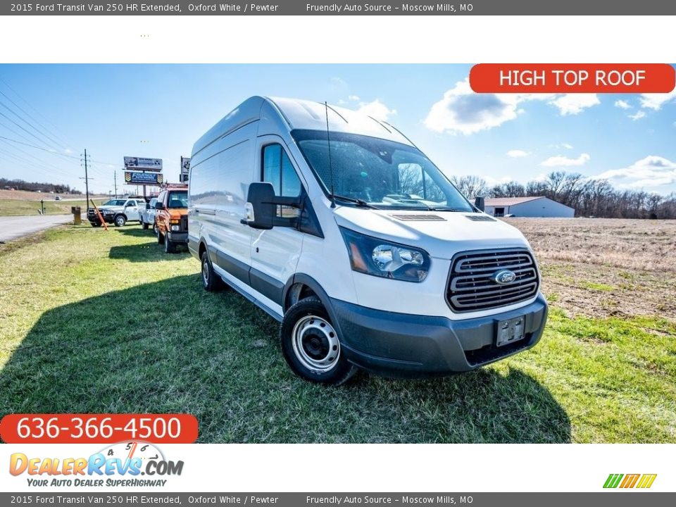 2015 Ford Transit Van 250 HR Extended Oxford White / Pewter Photo #1