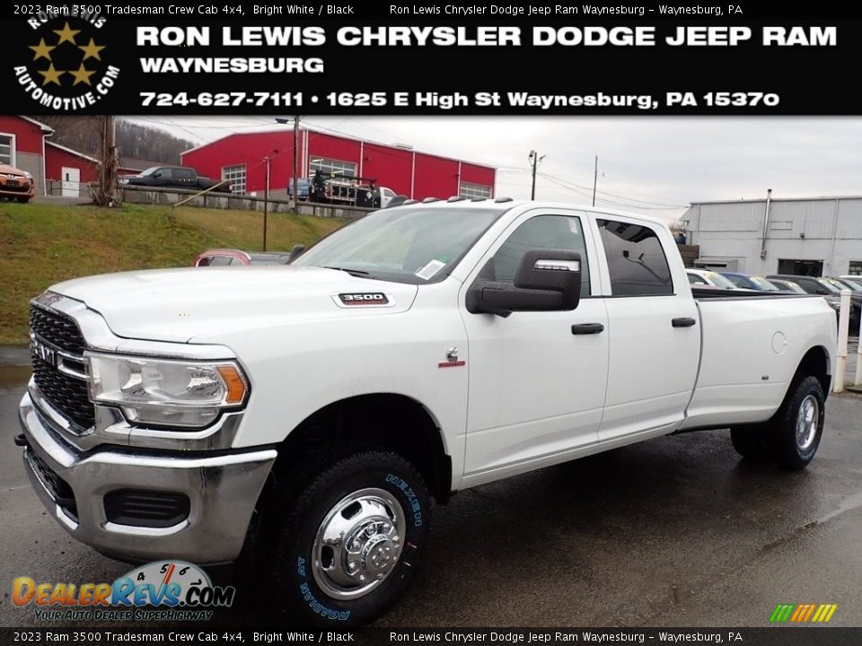 2023 Ram 3500 Tradesman Crew Cab 4x4 Bright White / Black Photo #1