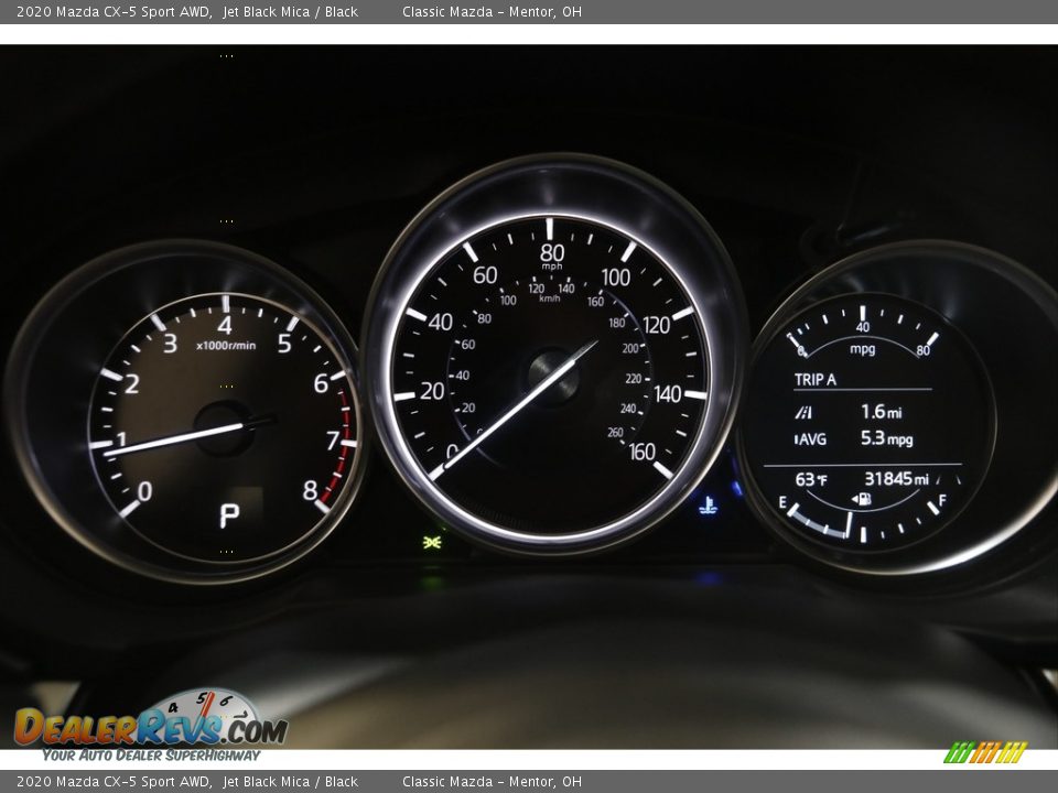2020 Mazda CX-5 Sport AWD Jet Black Mica / Black Photo #8