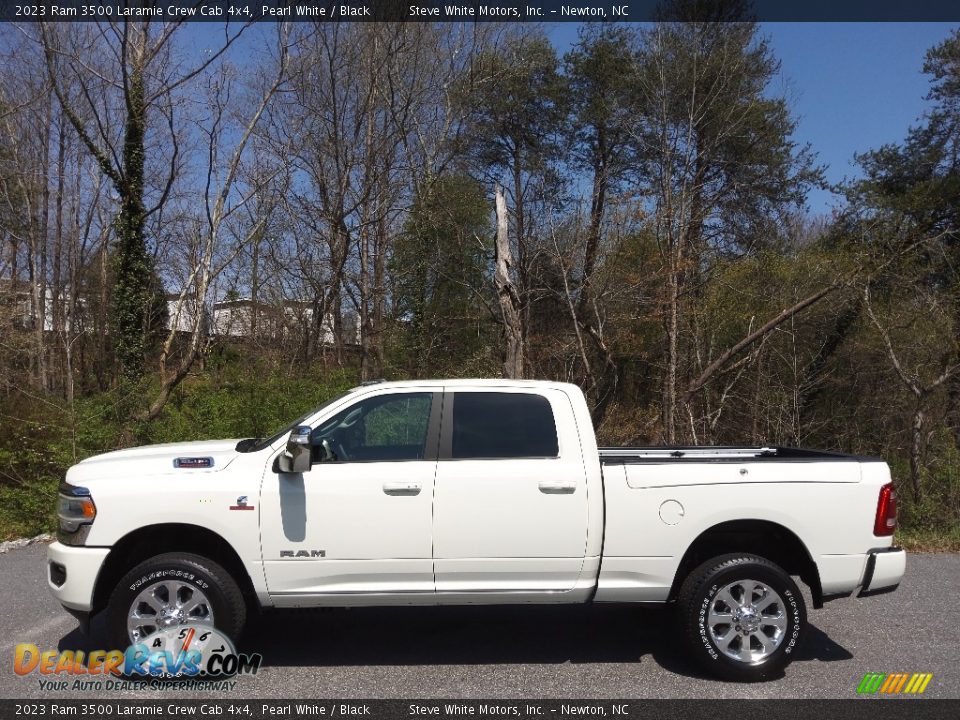 Pearl White 2023 Ram 3500 Laramie Crew Cab 4x4 Photo #1