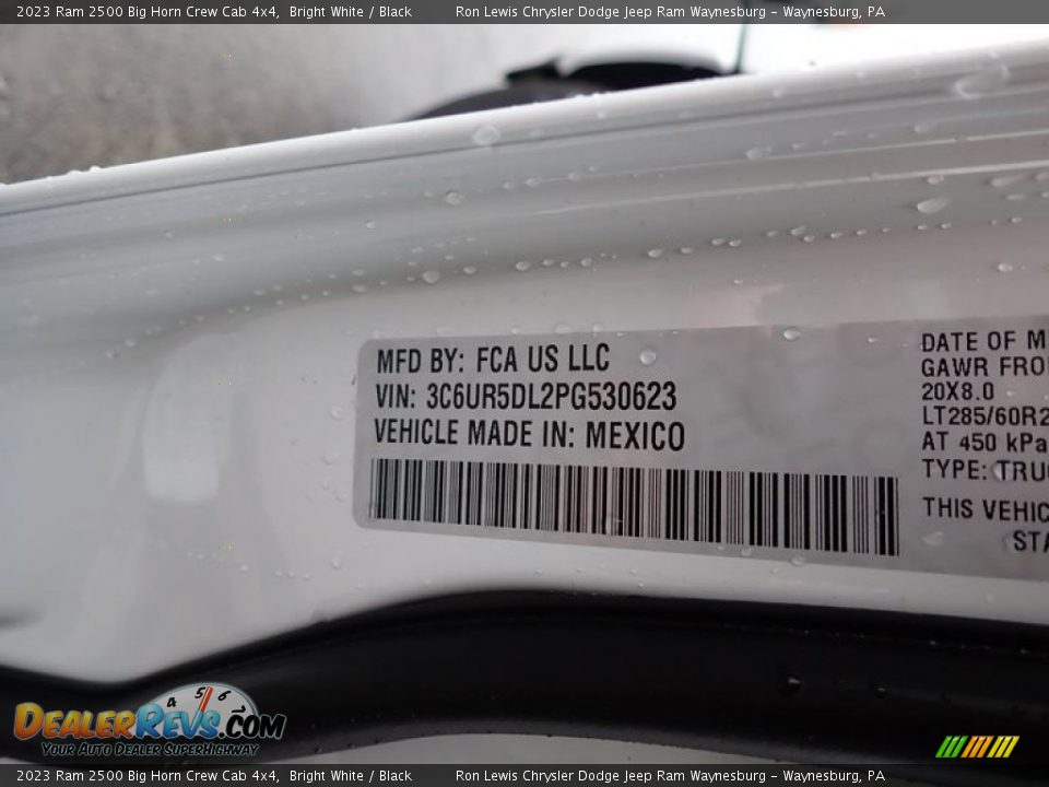 2023 Ram 2500 Big Horn Crew Cab 4x4 Bright White / Black Photo #14