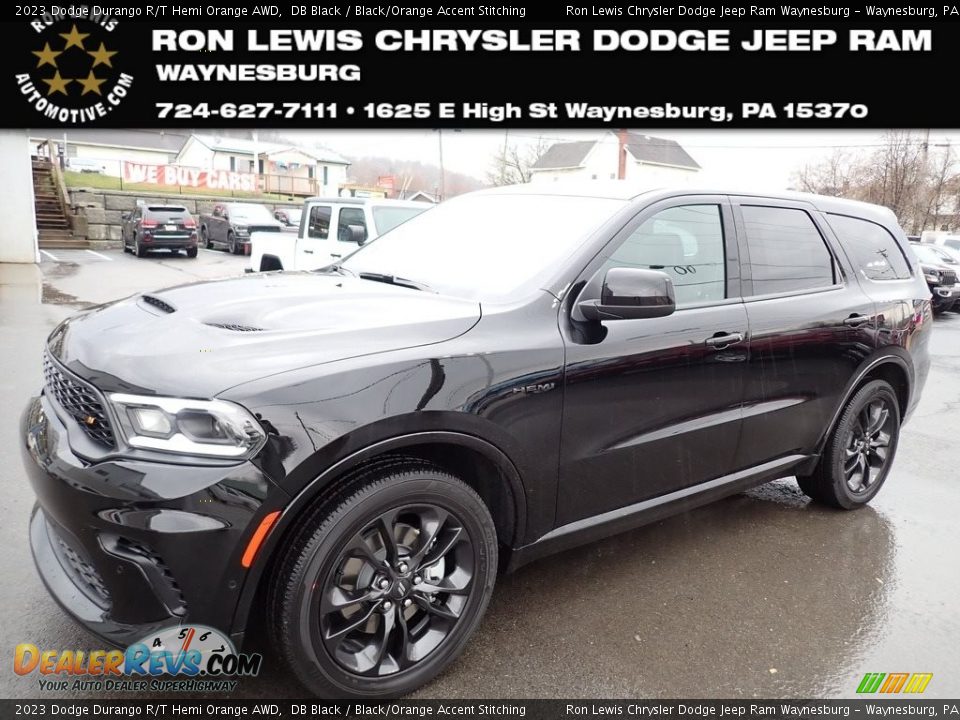 2023 Dodge Durango R/T Hemi Orange AWD DB Black / Black/Orange Accent Stitching Photo #1