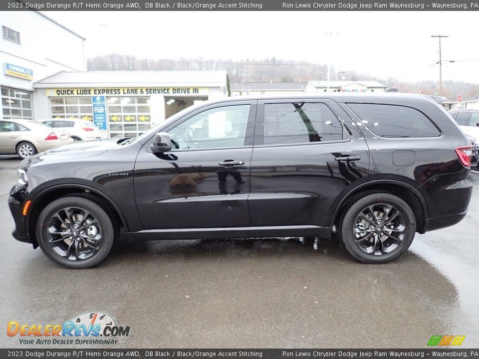 DB Black 2023 Dodge Durango R/T Hemi Orange AWD Photo #2