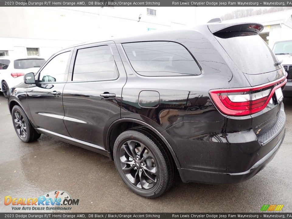 2023 Dodge Durango R/T Hemi Orange AWD DB Black / Black/Orange Accent Stitching Photo #3